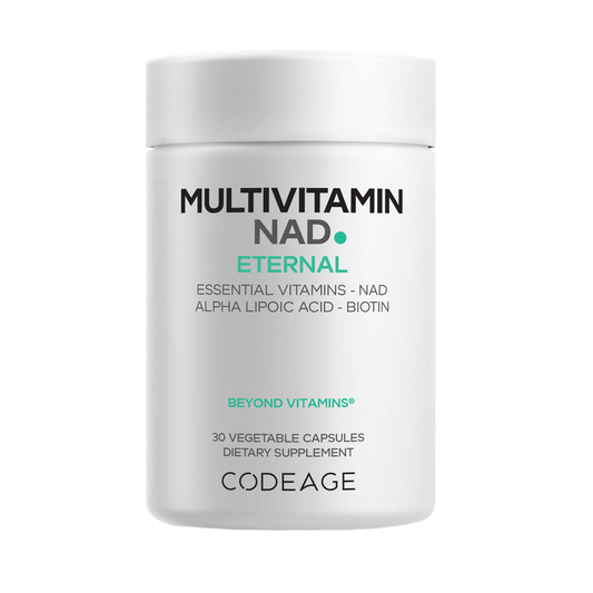 Codeage Multivitamin NAD Supplement - NAD+ Energy & Healthy Aging Support - Vitamin D3 K2, P5P, Methylated B12, Alpha Lipoic Acid, Folate, Riboflavin, Biotin, B Complex Pills - Non-GMO - 30 Capsules